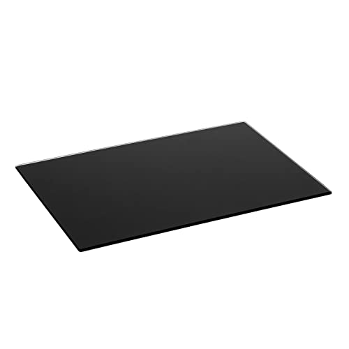 Harbour Housewares Glass Chopping Board - 40x30cm - Black - Medium Dining Place Mats Cutting Mat Worktop Saver for Kitchen Cooking Baking Vegetable Preparation