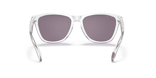 Oakley Man Sunglasses Clear Frame, Prizm Grey Lenses, 54MM4