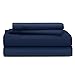 Split King Bed Sheets - Navy Blue Luxury Sheet Set - Deep Pocket - Super Soft Hotel Bedding - Cool & Wrinkle Free - 2 Fitted, 1 Flat, 2 Pillow Cases - Dark Blue SplitKing Sheets - 5 Piece