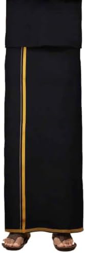 Fancy Border Colored Single Layer Pentex Dhoti Mundu Vesti 2.0mts