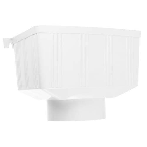 SOPOTUTU Downspout, Easy and Installation Effective Drainage System PVC Rectangular for Harvesting White Square Gutter Collection Rainwater Villa and Shed Water