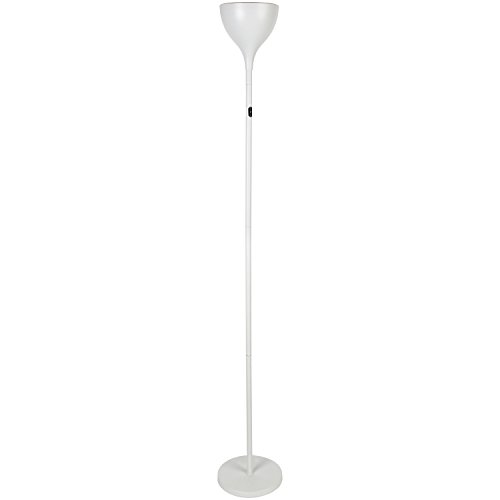 Brightech - Sky Elite LED Torchiere Floor Lamp - Dimmable Super Bright 20-Watt LED - Warm White Color - Sleek White Finish