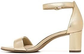 Naturalizer Womens Vera Ankle Strap Block Heel Dress Sandal ,Dark Gold Metallic Leather,8M