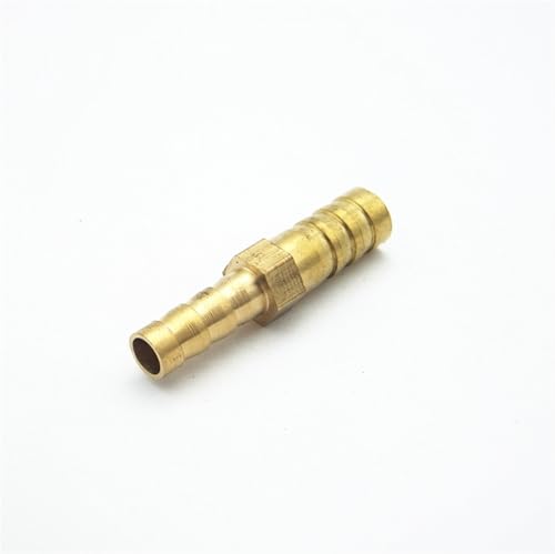 Qinlu-Brass Connector Hose Fitting 4mm 5mm 6mm 8mm 10mm 12mm 14mm 16mm 18mm 20mm Straight Hose Barb Brass Barbed Pipe Fitting Reducer Coupler Connector, corrosion resistance(6 4mm)