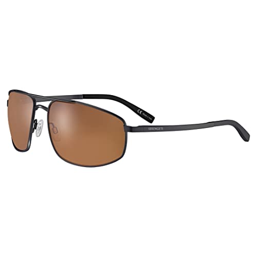Serengeti - MODUGNO 2.0 Dark Gunmetal Brown Mineral Non Polarized Lens Drivers Men and Women Sunglasses