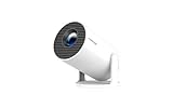 2026 Android 14 HY300PRO Mini Projector with WiFi and Bluetooth, 4K Support Smart Portable Projector, Auto Keystone, Voice Control Remote, 180 Degree Rotation, Home Video Projetor for Bedroom