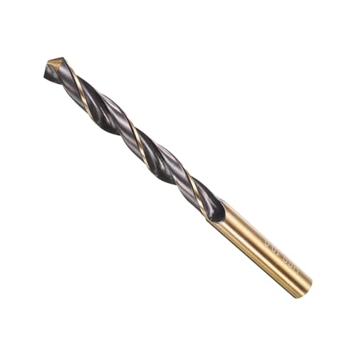 METALLIXITY Drill Bit (10mm) 1Pcs, 4341 High-Speed Steel Straight Shank 118° Black and Gold Finish for Copper Aluminum Wood Plastic Medium Hard Metal