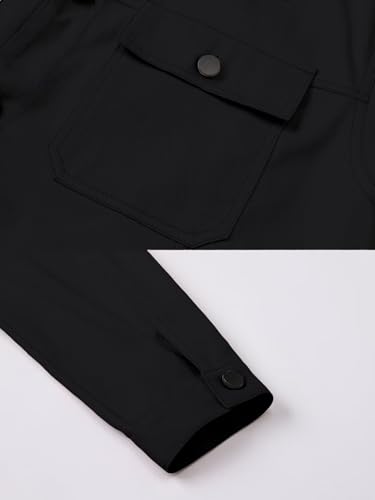 Image of SANGTREE Men's Trucker Jacket Lightweight Jacket Cotton Casual Outerwear With Pockets