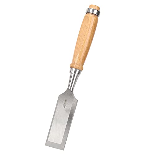 31 * 7 * 4 Main Ciseau Plat Ciseau à Bois Large Ciseau à Bois Ciseau Plat Outil de Travail du Bois Poignée en Bois Outils de Quincaillerie Indus L Acc Ry Cr V 38mm