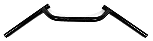 7/8 Pouce (22mm) Guidon Universel Cafe Racer Clubman Ace Bar Noir Cover
