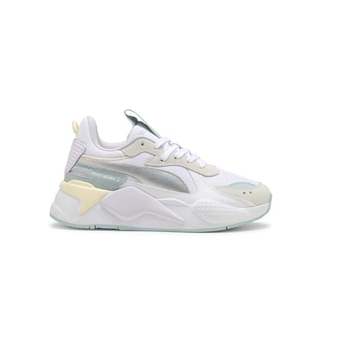 PUMA Kids Girls Rs-X Metallic Lace Up Sneakers Shoes Casual - White