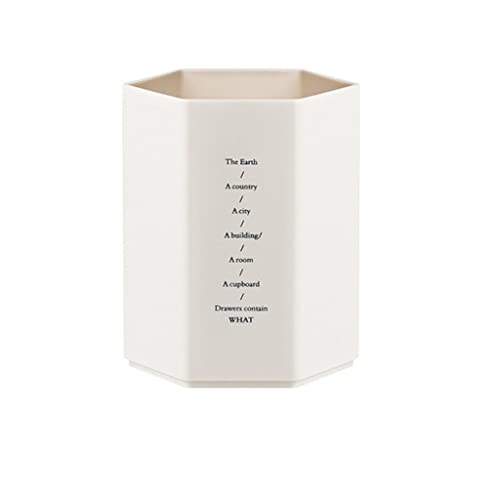 Stylo crayon pot hexagonal boîte en plastique de stockage de bureau