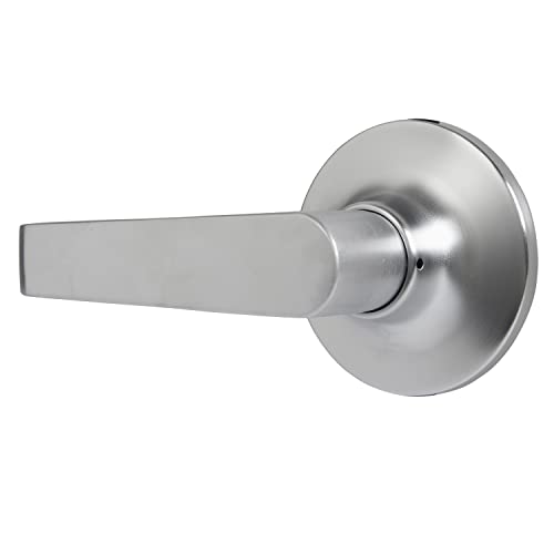 Image of BRINKS Commercial - Light Duty Passage Door Lever, Satin Chrome Finish - Meets ANSI Grade 2 Standards and is ADA Compliant