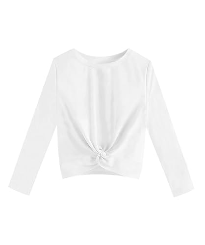 Image of Girls Shirts Casual Summer Twist Front Tunic Blouses Cute Tee Shirt Tops Size 5-14 Years