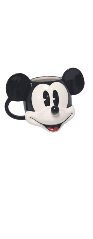 Divas World - Mickey Mouse Shaped Mug - Tea-Coffee Mug - Adorable - Ceramic Coffee Cups - Ergonomic & Sturdy Handle - Gifts for Him or Her for Christmas, Thanksgiving Thoughtful Present - Pack of 1
