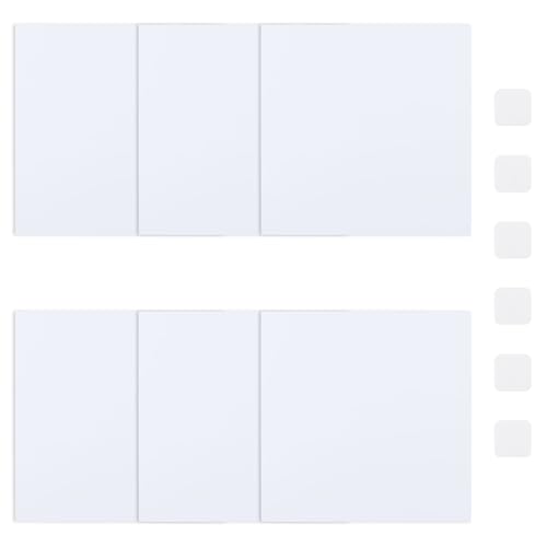 UFUFMATE 6 pièces de plaques de couverture de plafond, blanc carré en plastique couvrant les trous pour murs, auto-adhésif pour trous de placoplâtre (18 cm/7 pouces)