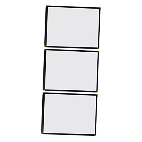Ciieeo Leather Recipe Cover Menu Holder 3pcs PVC Menu Covers for Restaurant Cafe Wedding