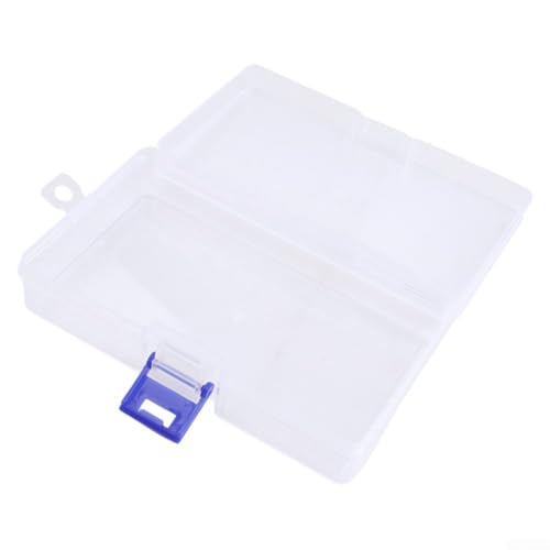 Caja de almacenamiento de plástico fácil de transportar para objetos pequeños, organizador para cuentas de joyería, accesorios y más (grande)