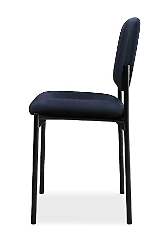Image of HON Scatter Office Chairs for Guests, Lobby, Waiting Rooms, Armless Stackable Chairs, Comfy Desk Seating, Navy