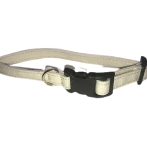 The Good Dog Company- Hemp Basic Canvas Dog Collars Available in Blue, Green, Red, Black, and Now Available in Natural (3/4" Medium, Natural) Cover