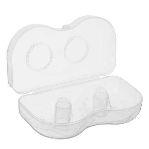 NOLITOY Silicone Nipple Shields 1 Pair Soft Triangular Breast Cover Breastfeeding Cups Pacifier Container Case Breastfeeding Cover Fan