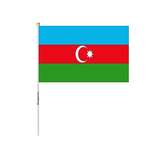 Drapeau Azerbaïdjan 30x45cm en lot de 100 mini drapeaux pour défilé