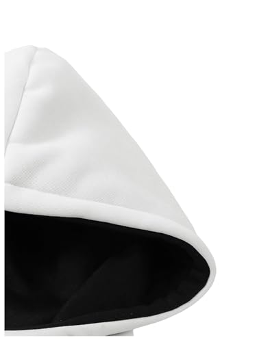 OYOANGLE Men's Contrast Color Drawstring Hoodie Patchwork Hooded Sweatshirt with Pocket3