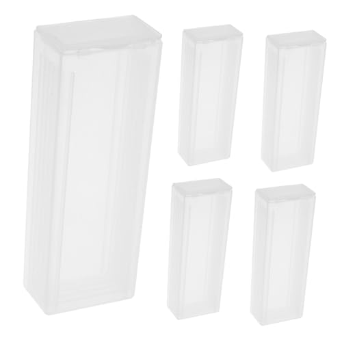 OUNONA 1set Slide Storage Slide Slides Compost Bin Slip-Cover Slides Slide Case ????? ?????? Slide Holder Stage Micrometer Slide Slip-on Slides Slider Slides and Cover Slips 5pcs