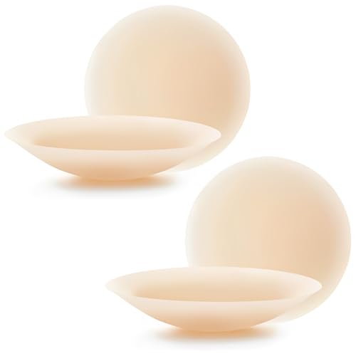 Go Braless Body Grippy-not-sticky Seamless 2 Pairs Nipple Covers Ultra-Thin Non-Adhesive Reusable Pasties