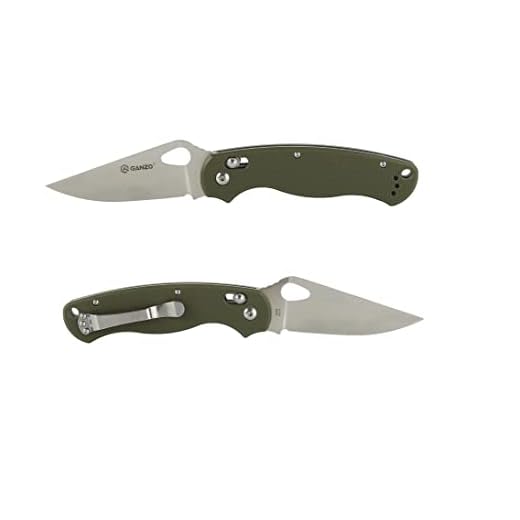 Ganzo G729-GR Folding Pocket Knife 440C Stainless Steel Blade G10 Anti-Slip Handle with Clip Hunting Fishing Gear Camping Folder Axis Lock Outdoor EDC Pocket Knife (Green)