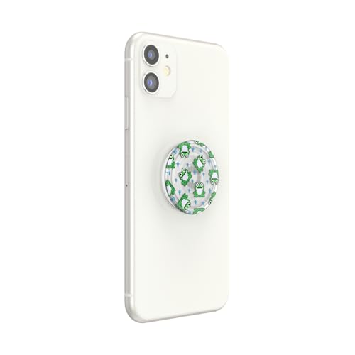Image of PopSockets Adhesive Phone Grip, Holder, Phone Stand, Plant-based - Translucent 8 Bit Frogs