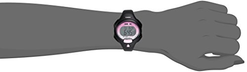 Timex Women's T5K522 Ironman Essential 10 Mid-Size Black/Pink Resin Strap Watch #TOP4