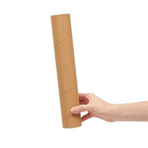 12 Pack Mailing Tubes With Caps For Packaging Posters, 2X12 Inch Round Cardboard Mailers For Shipping Artwork, Blueprints #TOP4