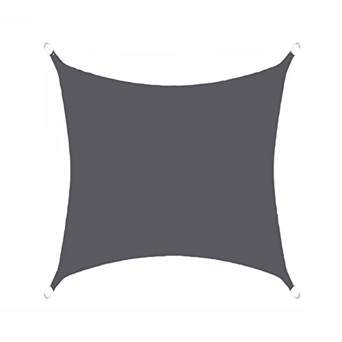 Voile d'ombrage rectangulaire de jardin gris 3.6x3.6m bâche solaire
