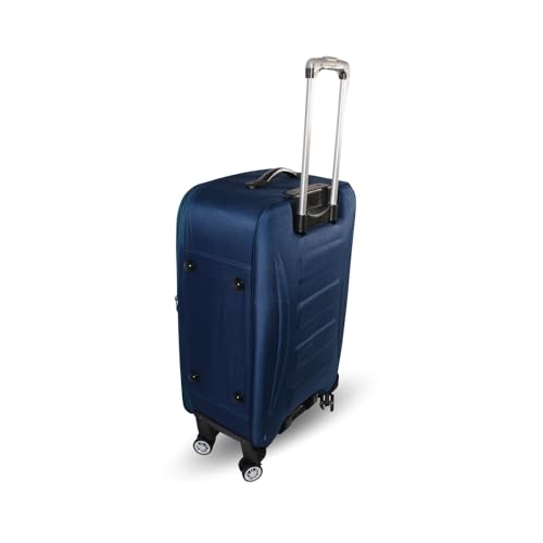 A-Cabinet-Cabin-Polyester-Soft-Sided-Trolley-Bag-for-TravelLuggageTSA-LockSustainable-8-Wheel-Suitcase-for-Men-Women-3-Years-Warranty-28-Inch-Blue