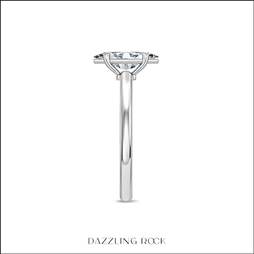 Dazzlingrock Collection 1.00 Carat (cttw) Marquise Cut Cubic Zirconia Solitaire Engagement Ring for Women in 925 Sterling Silver4