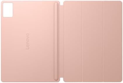 Lenovo Folio Case for Idea Tab Plus, Slim Magnetic Tablet Cover with Built in Pen Holder & Convertible Stand, Lightweight PU Leather Protective Case, Sand Rose