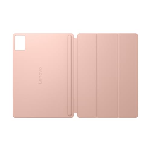 Image of Lenovo Folio Case for Idea Tab Plus, Slim Magnetic Tablet Cover with Built in Pen Holder & Convertible Stand, Lightweight PU Leather Protective Case, Sand Rose