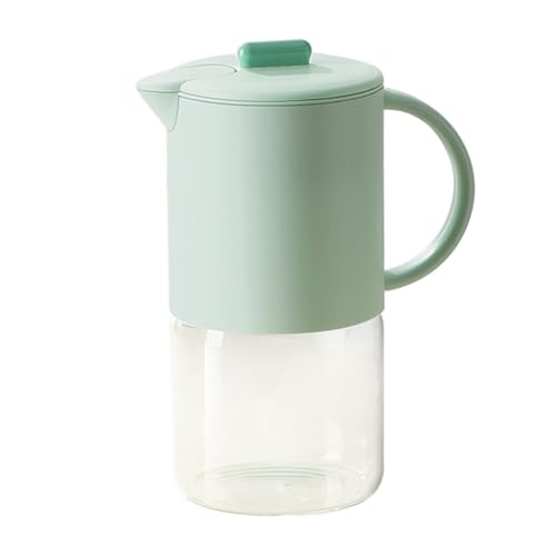 Eoixuqba Jarra de agua de vidrio, jarra de vidrio resistente al calor de 1500 ml, dispensador hermético para té, café, cócteles, bebidas frías y calientes, almacenamiento de líquidos, refrigerador