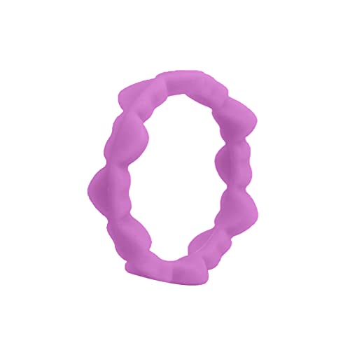 Gold Xiong Padishah Silicone Ring For Couples,Thin And Stackble Braided Rubber Wedding Bands,Multicolor Womens Silicone Ring Size 4,Purple #TOP18