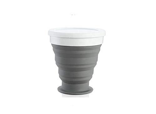Image of Collapsible Cup, Rocontrip Silicone Travel Mug Leak Proof Coffee Folded Cup Gift Mug 200 ML Capacity 100% Food Grade BPA Free for Outdoor Camping Hiking. (Black)