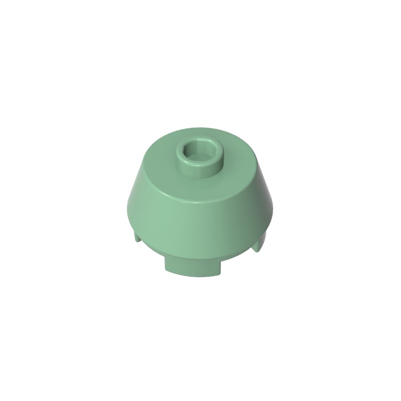 XYEIUGO 98100 Round Brick Round 2x2 Truncated Cone, Sand Green, 50 PCS