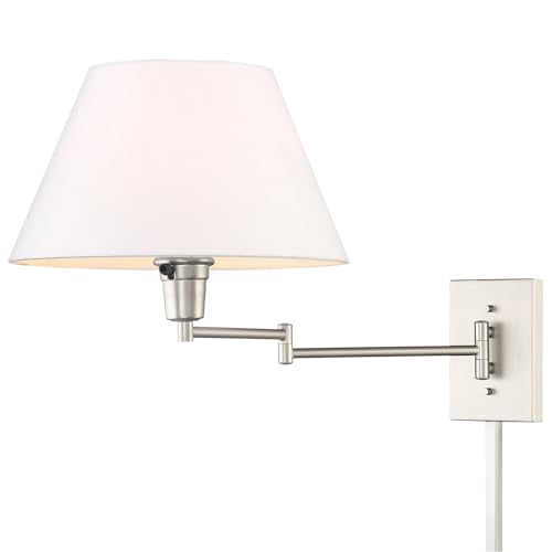 Kira Home RV-W227-489-BN-WT Cambridge 15 Inch Swing Arm Wall Lamp thumb #8