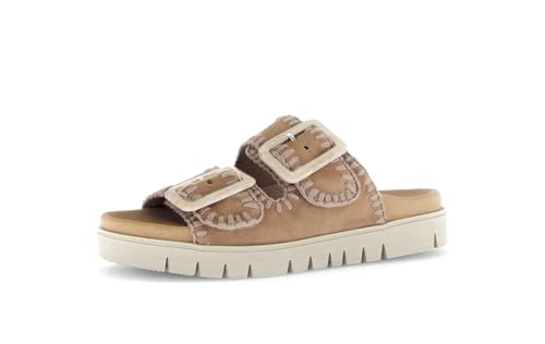 Gabor Damen Pantoletten, Frauen Slipper,Schlupfschuhe,schluepfschuhe,Slides,Slip-ons,Backless Slipper,Mules,Gartenschuhe,Walnut,38 EU / 5 UK