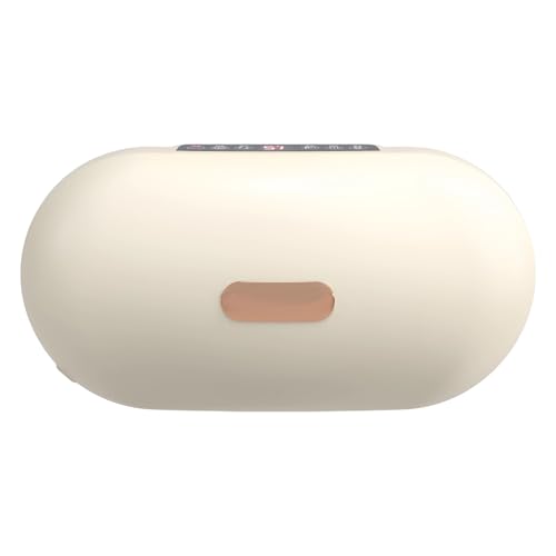 Wireless Abdominal Massager, Portable Electric Tummy Massage Device with Heat & Bian Stone for Digestion, Beige miniatura 1