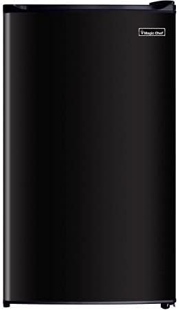Magic Chef 3.5 cu ft Compact Single Door Refrigerator, Black