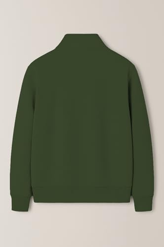 Image of Mack Jonney Men's Fleece Half-Zip High Neck Sweatshirt | Warm & Stylish Winter Wear -M4563