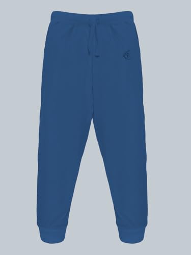 Image of KiddoPanti 100% Cotton Track Pants for Boys & Girls | Soft Single Jersey Fabric | Elastic Waist with Drawcord | Full Length with Rib Hem & Pockets | Joggers for Kids
