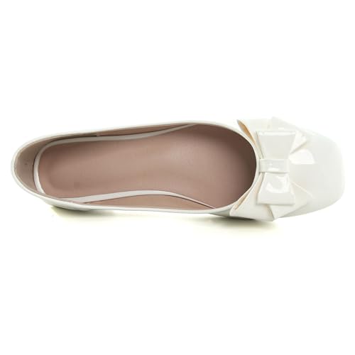 Image of Dear Time Women's Casual Foldable Ballet Flats Square Toe Ballerina Flats Shoes Comfortable