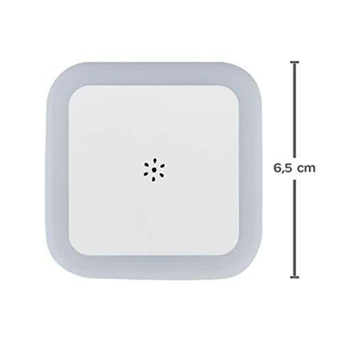 Kit 02 Luminaria Led Luz Noturna com Sensor Luminosidade Balizador Tomada Corredor Quarto Bebe 0.4w